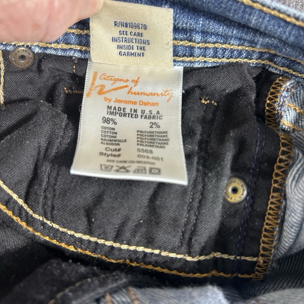 Citizens of Humanity Ingrid #002 Jeans Womens 28 Low Waist Flare Made USA Worn - Picture 10 of 11